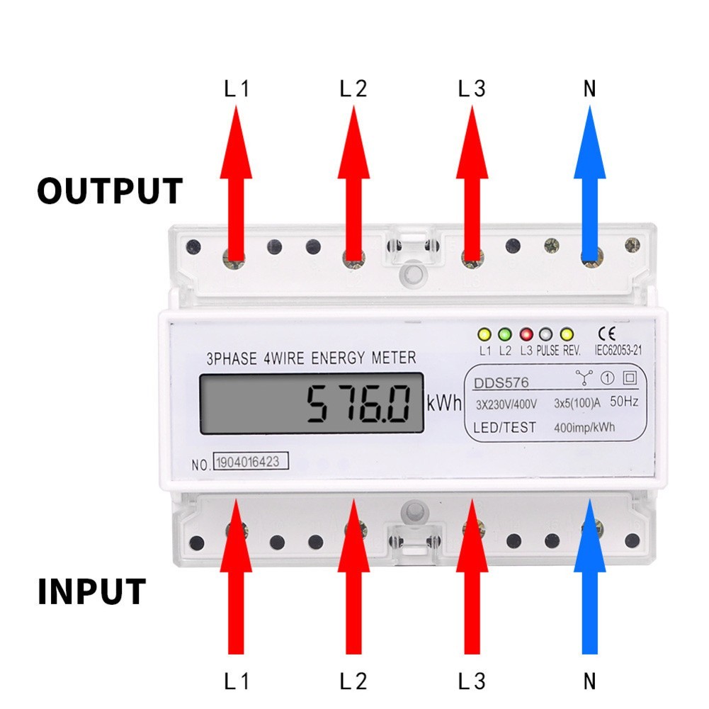 Three Phase Digital Power Meter with Overload Safety and Efficient Operation