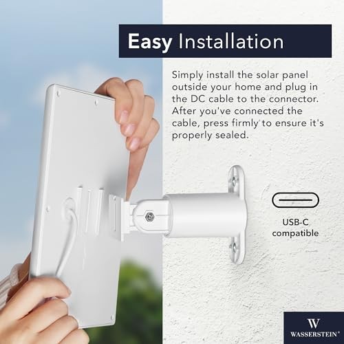 Solar Panel Compatible with Ring Spotlight Cam/Plus/Pro Battery, 2 Pack White