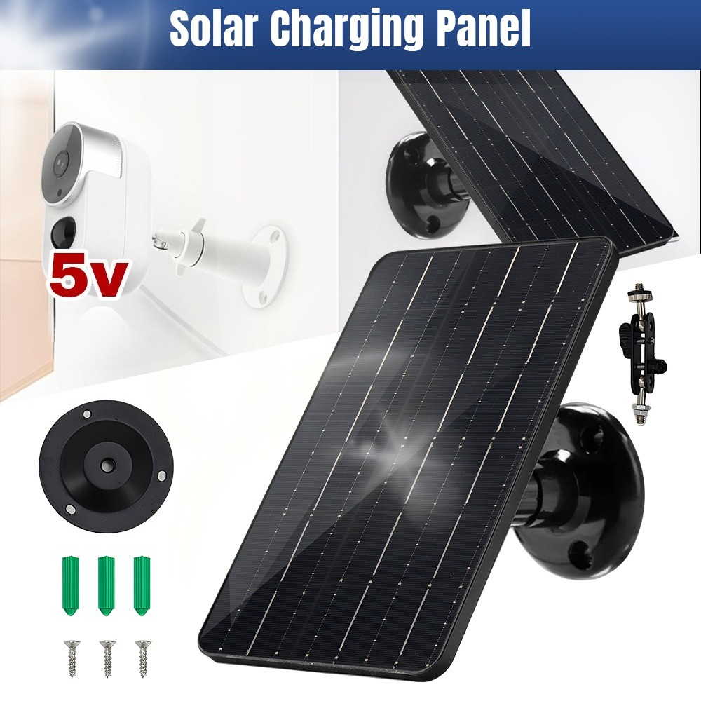 30W Solar Panel for CCTV Camera Security Cam USB C Power Outdoor Battery Charger