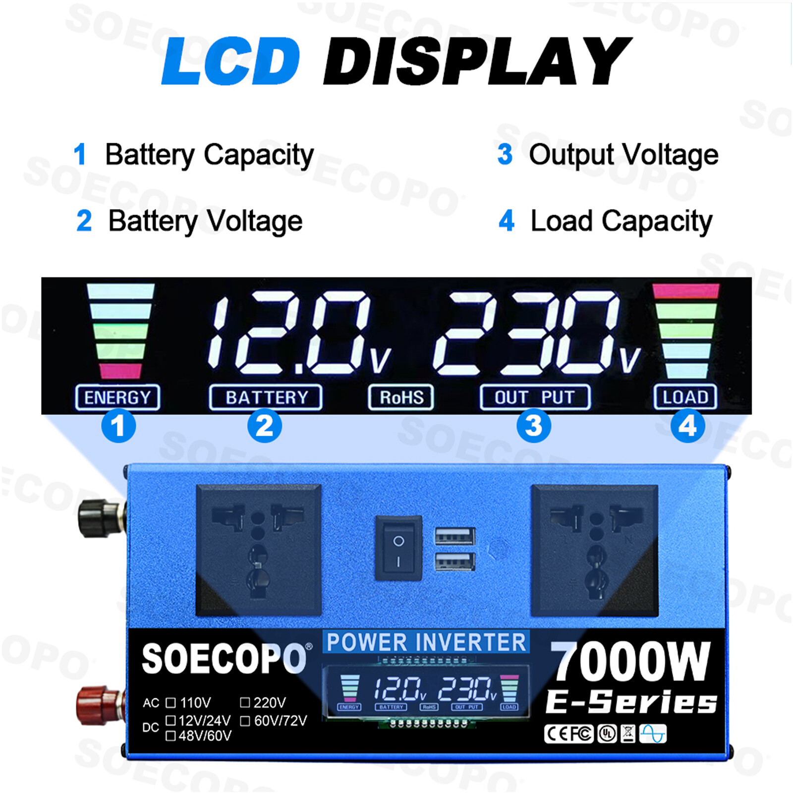 7000W 100A 110V Solar Panel Kit Complete Solar Power Generator Home Grid System
