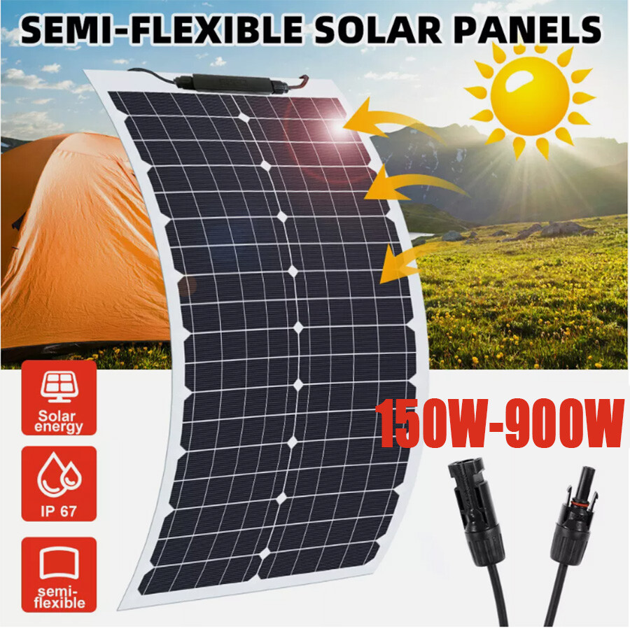 900W 12V Off-Grid Monocrystalline Solar Panel Solar Module for RV Trailer Marine