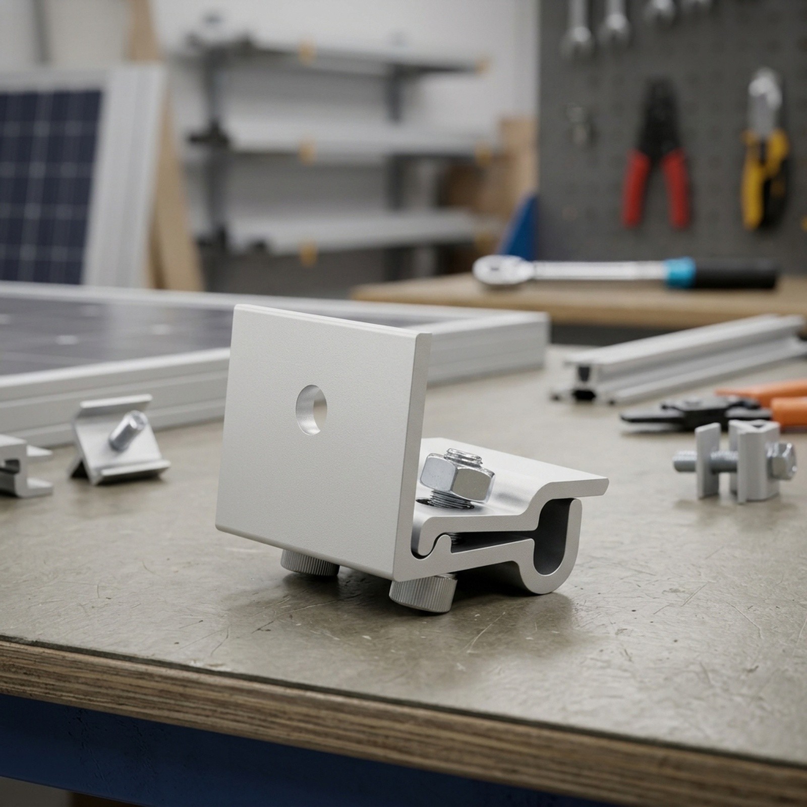 Solar Panel Rack Standing Seam Clamp For Pv Roof Fixing Aluminum Alloy