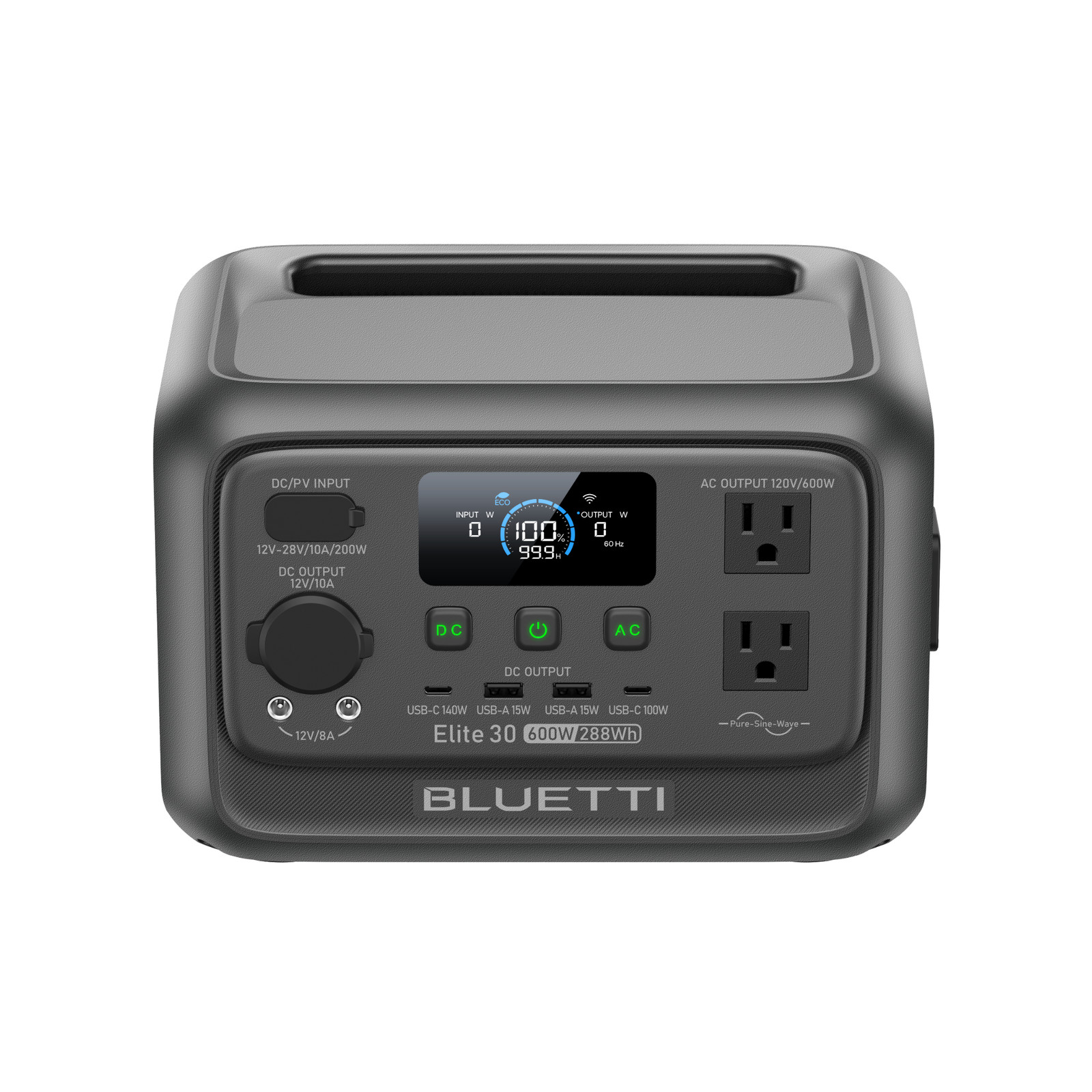 BLUETTI Elite 30 V2 288Wh 600W Portable Power Station Generator LFP for Camping