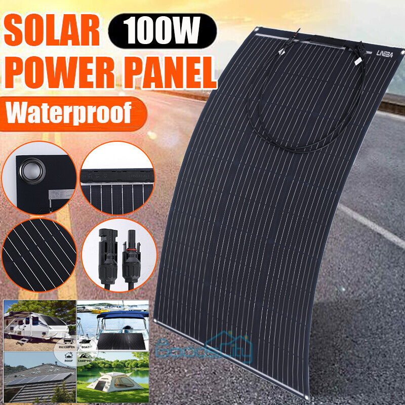 800W Watt Flexible Solar Panel 12V Mono Home RV Rooftop Camping Off-Grid Power
