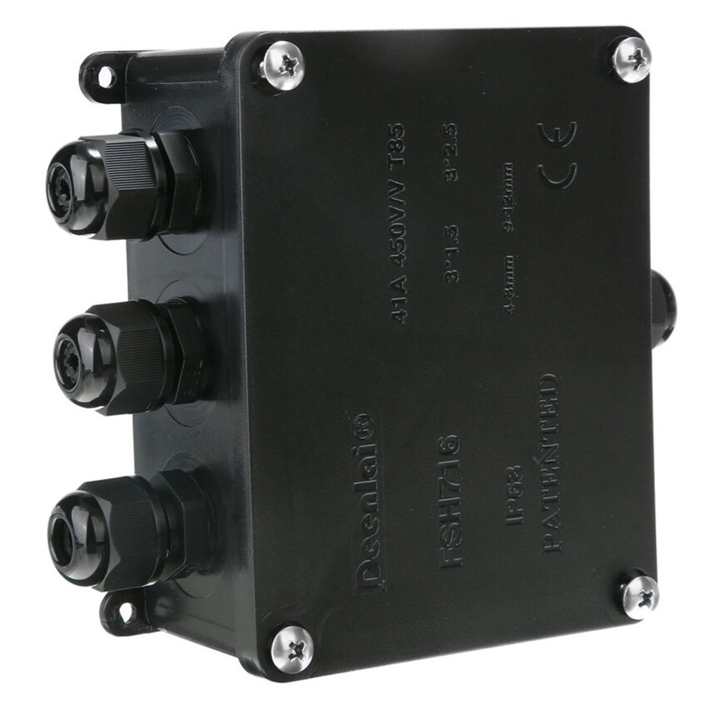 Junction Box Case Container 4Way Electrical Wire IP68 Waterproof Outdoor