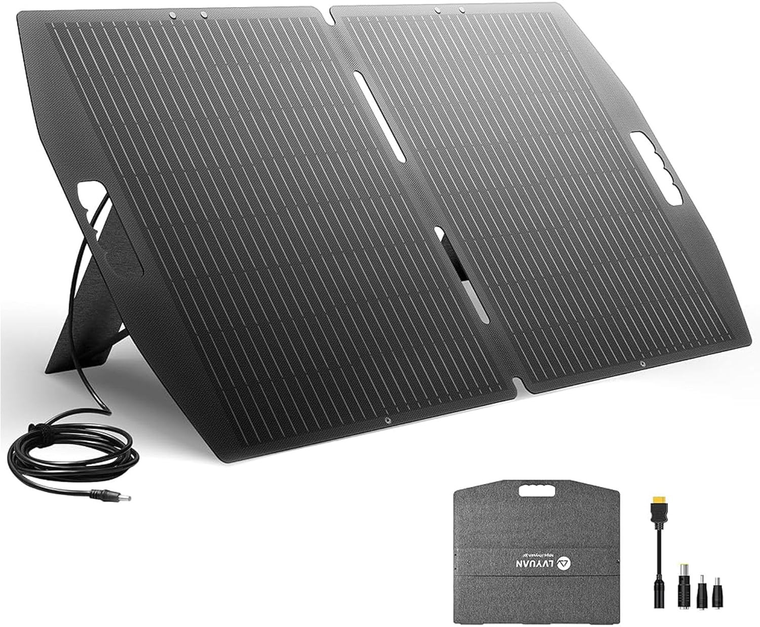 100W Foldable Solar Panel with 4-in-1 Adapter for Camping & RV Trips