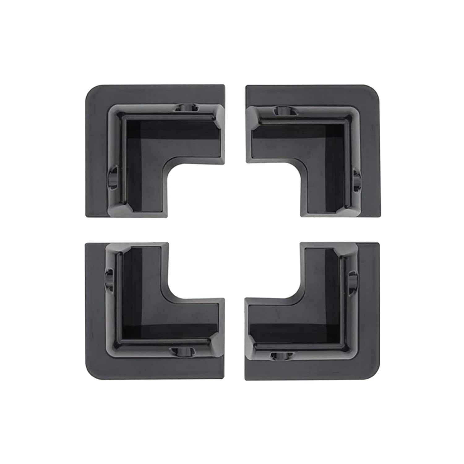 ABS Drill Free Solar Panel Mount 4 Piece (Black) Great for RV’s, Vans, Traile…