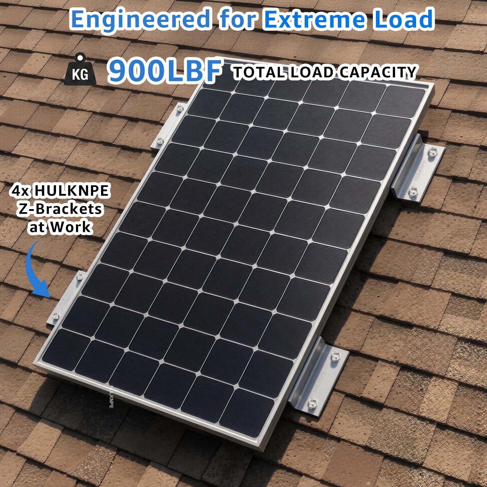 HULKNPE Z Brackets Solar Panel Mounting Kit (16 Pack) – Heavy Duty Corrosion-…