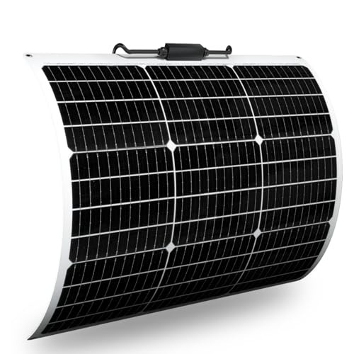 Flexible Solar Panel 50W 12V Monocrystalline Module Fiberglass 50-1 watts