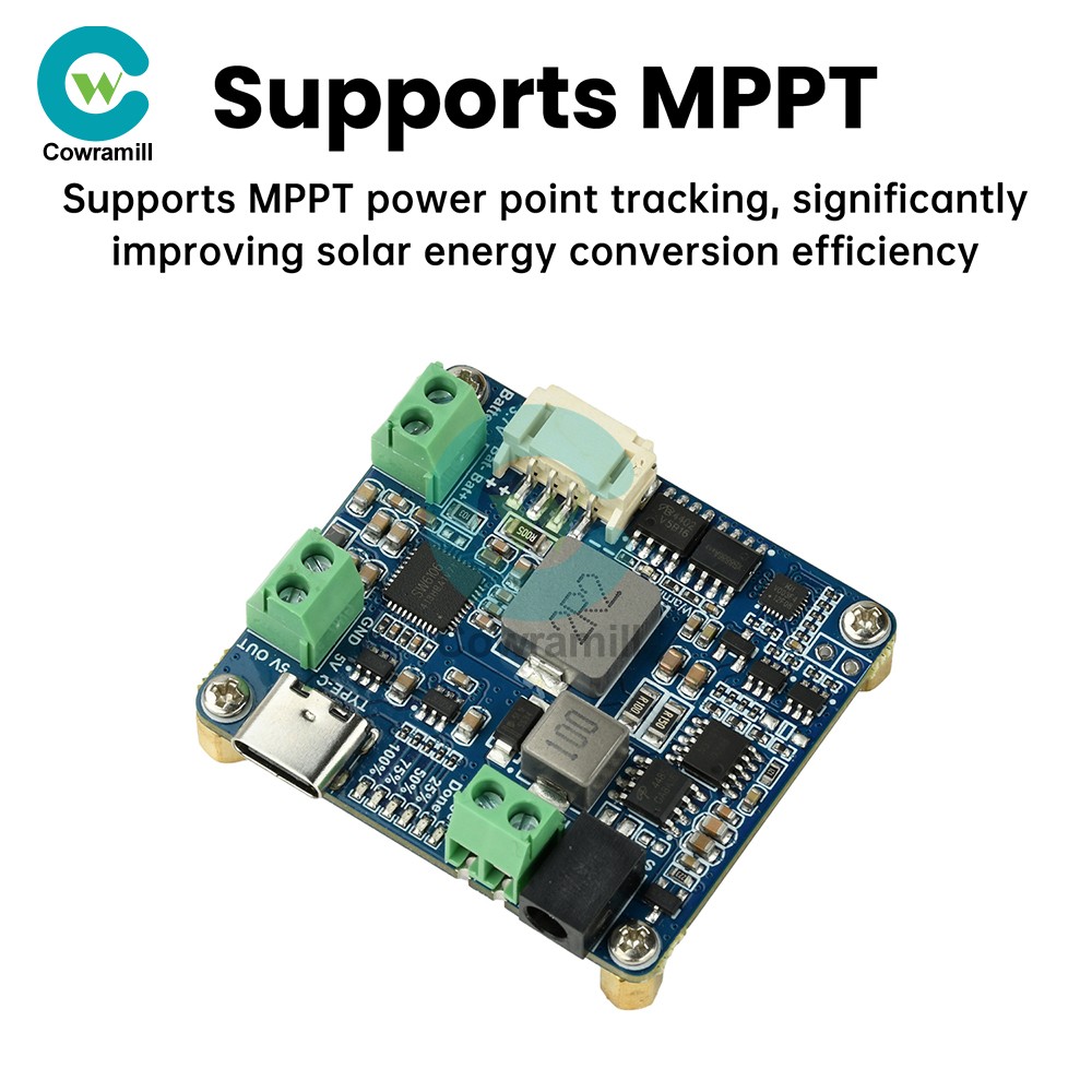 6-24V Solar Panel Power Management Module 5V 3A Supports MPPT, PD QC FCP SFCP