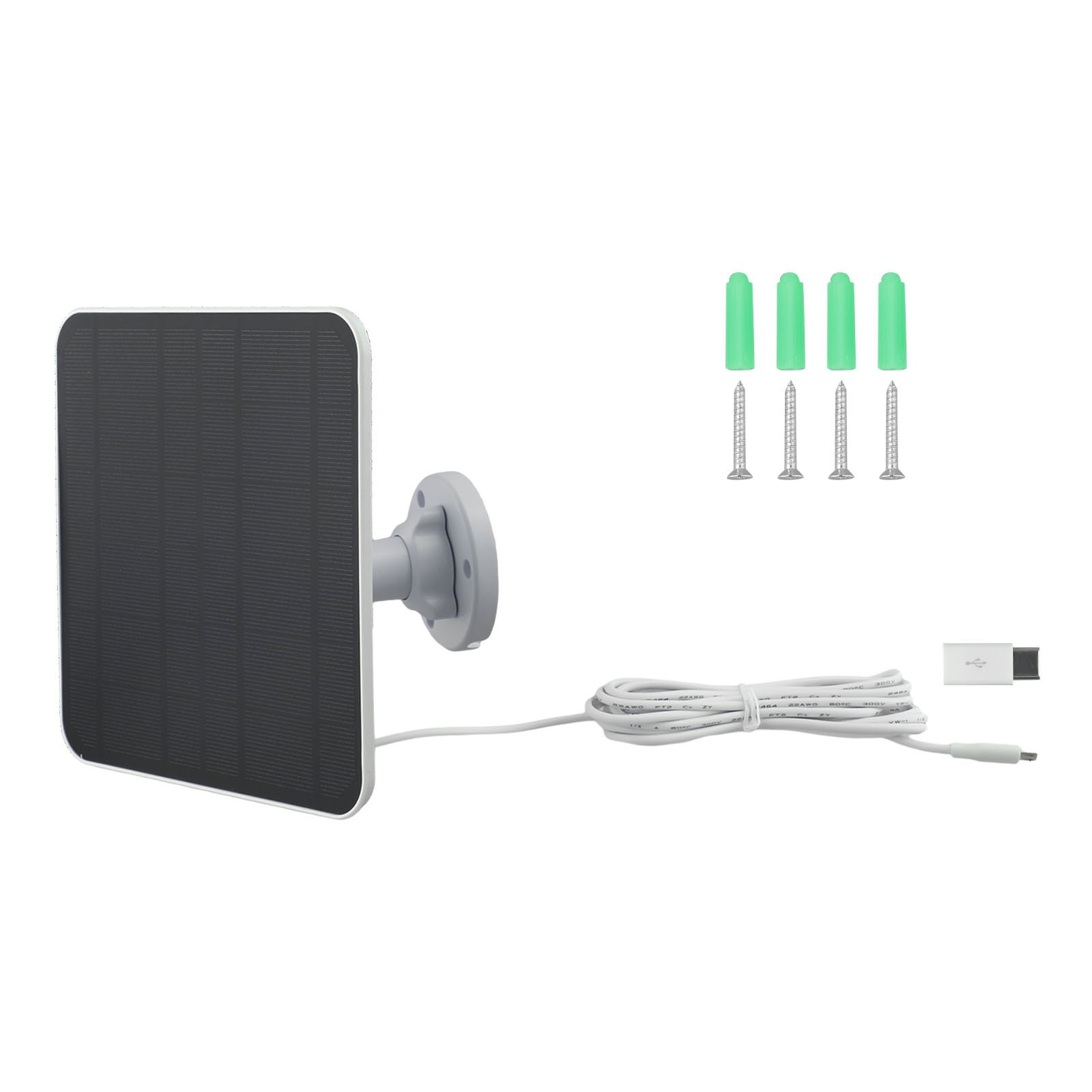 Monocrystalline Silicon Solar Panel for Ring Video Doorbell 5V 1A Output