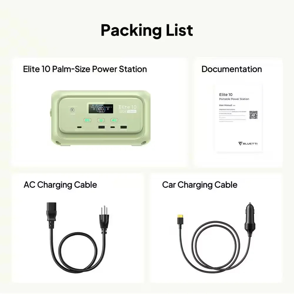 BLUETTI EB3A Portable Power Station 200W 600W Peak 128Wh Solar Generator Green
