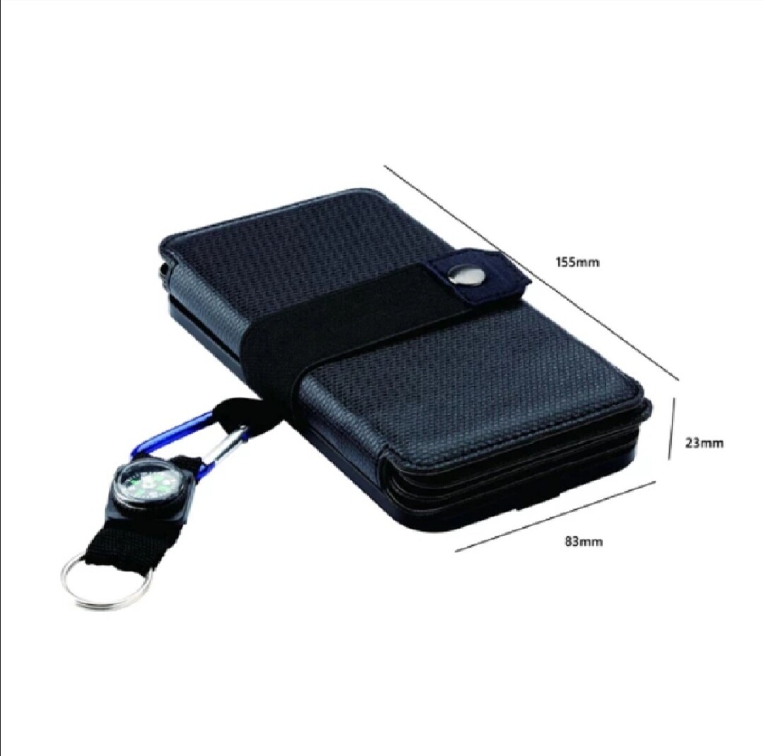 20W 5V Protable Solar 5-Panel USB Battery Charger Power Bank Outdoor Camping