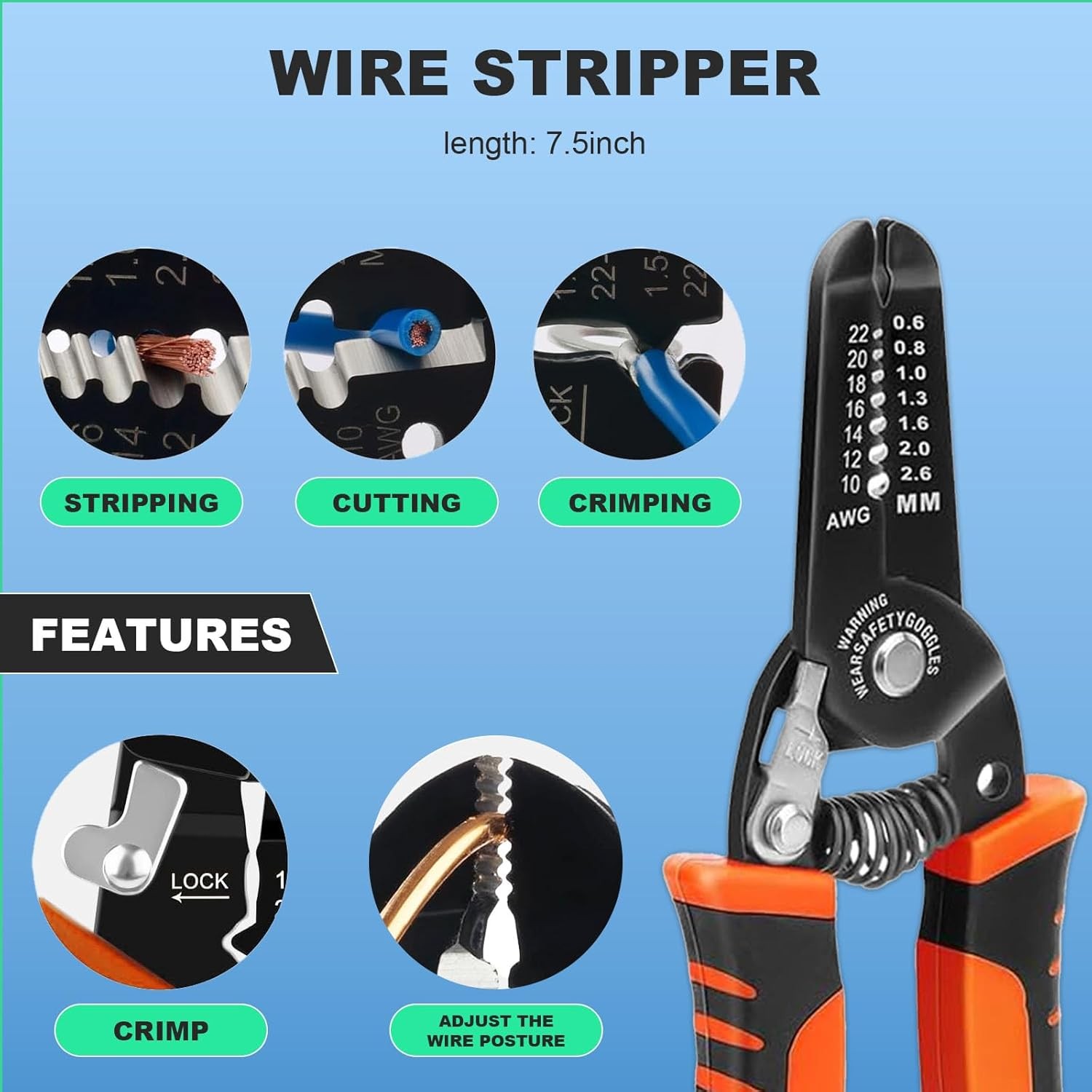 Solar Crimper Tool Kit, Solar Panel Cable MC4 Connectors 14-10AWG, 30 Pairs Male
