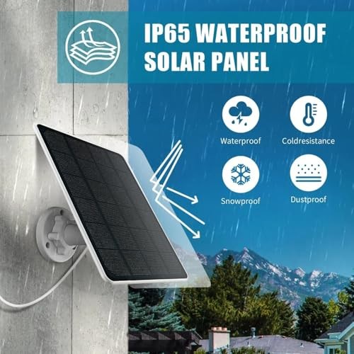 Ring Camera Solar Panel, Compatible with Ri ng Stick Up Cam White 1Pack