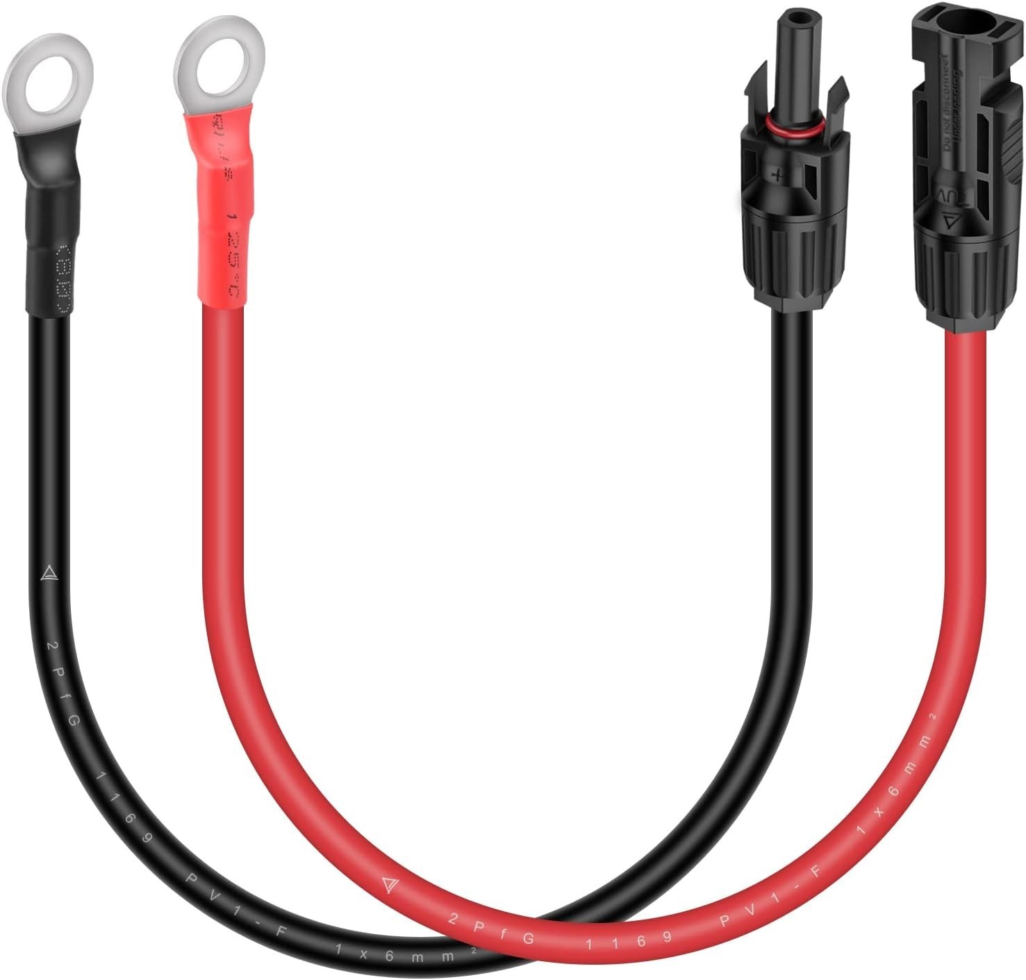 10 Gauge Wire Solar To O Ring Cable Solar Panel Adapter Kit Cable Connetor 1Ft
