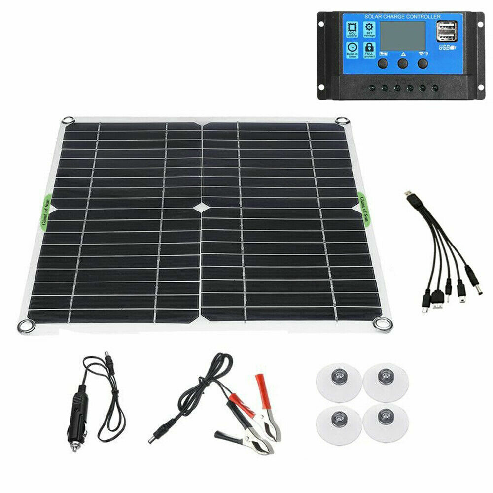 400W Solar Panel Kit 6000W Car Power Inverter 100A Battery Charger Controller