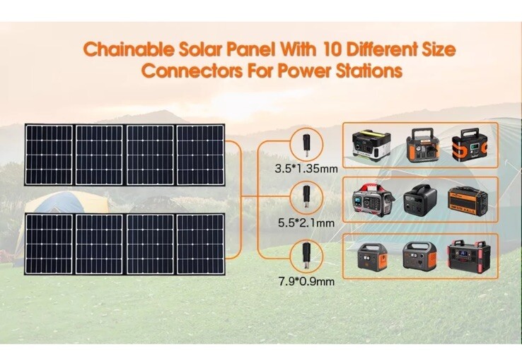 Aiper 160W Foldable Solar Panel With Voltmeter For Off Grid Camping SP160