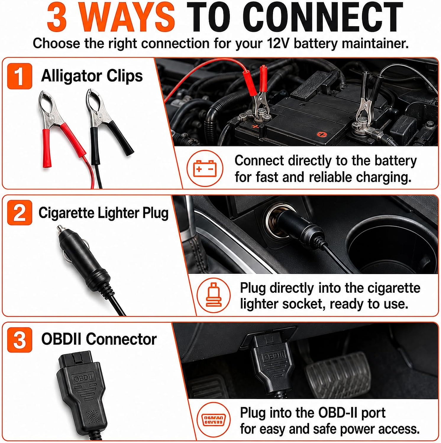 TOPRAY 20W 12V Solar Battery Maintainer & Trickle Charger | Battery Drain Reduct