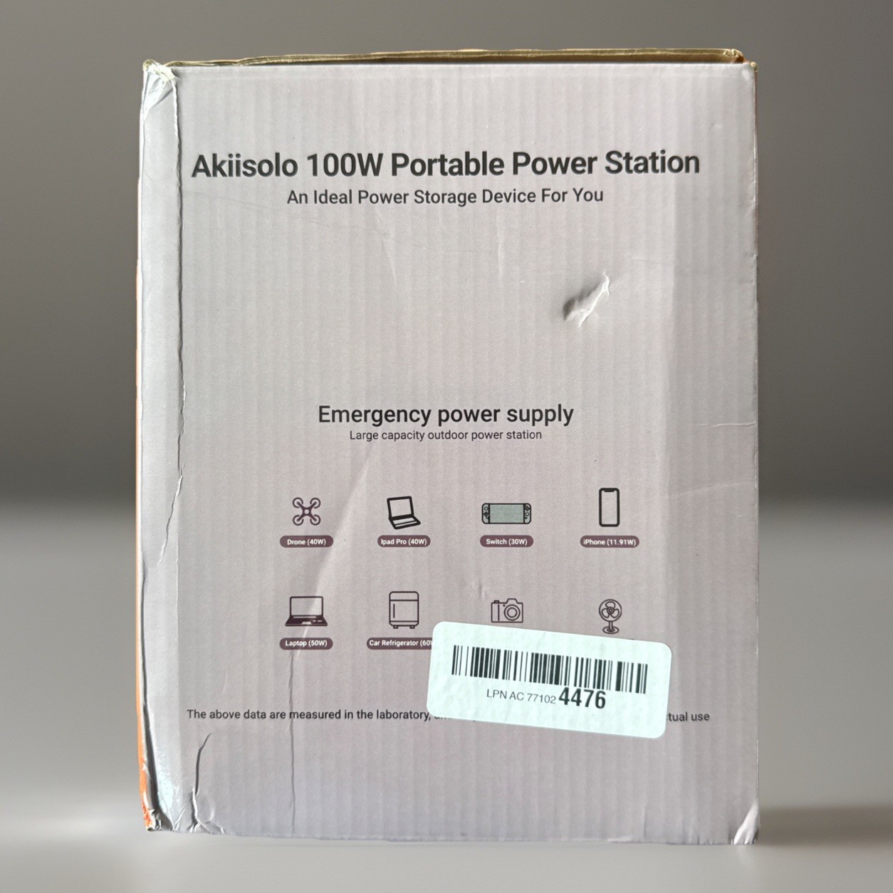 Portable Power Station LiFePO4 Battery 100W (200W Peak) 192Wh 7 Ports Qi Charge