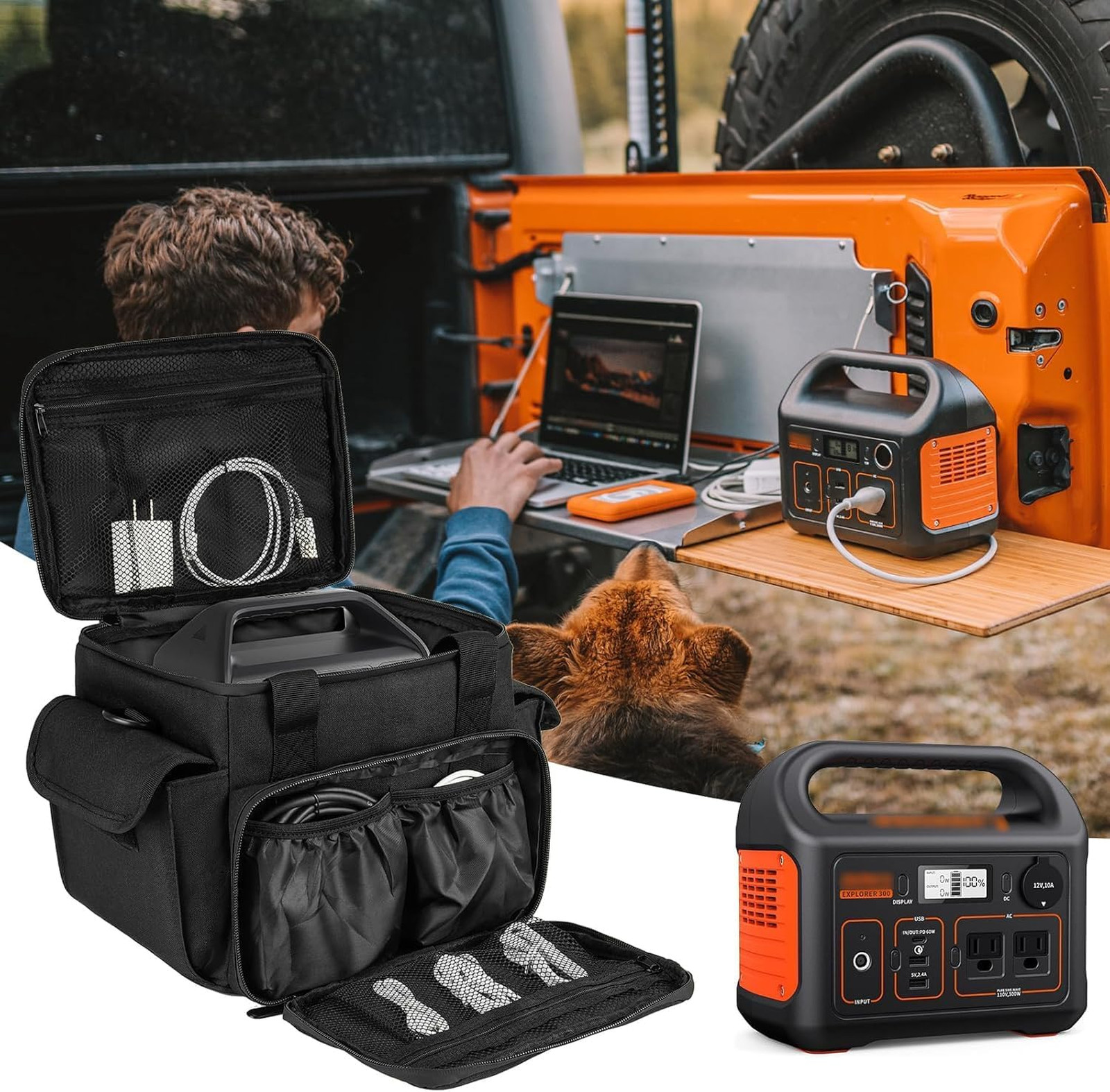 Portable Power Station Carrying Case Waterproof Bag for Jackery Explorer 240 300