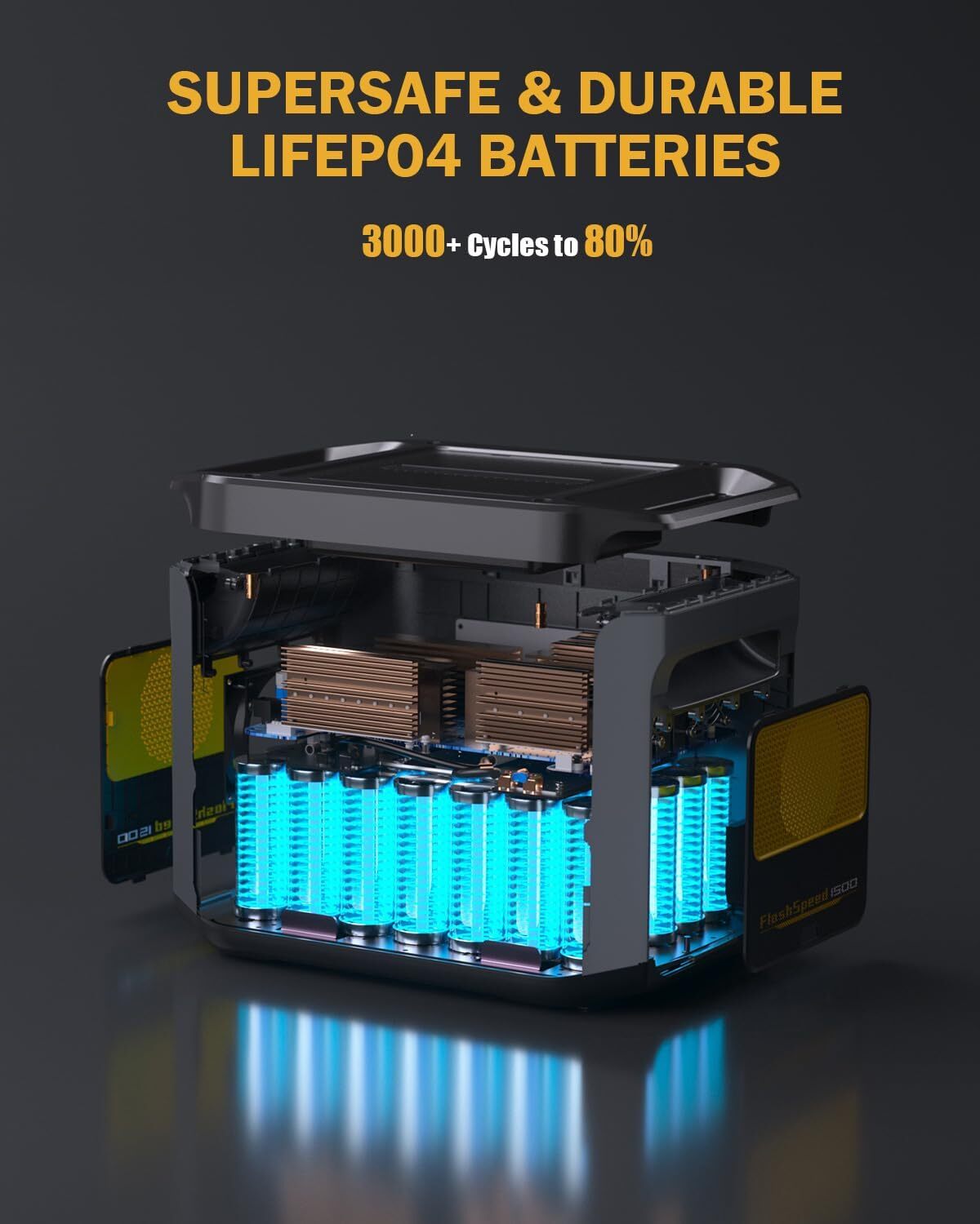 VTOMAN FlashSpeed 1500 Portable Power Station 1548Wh, LiFePO4 Solar Generator