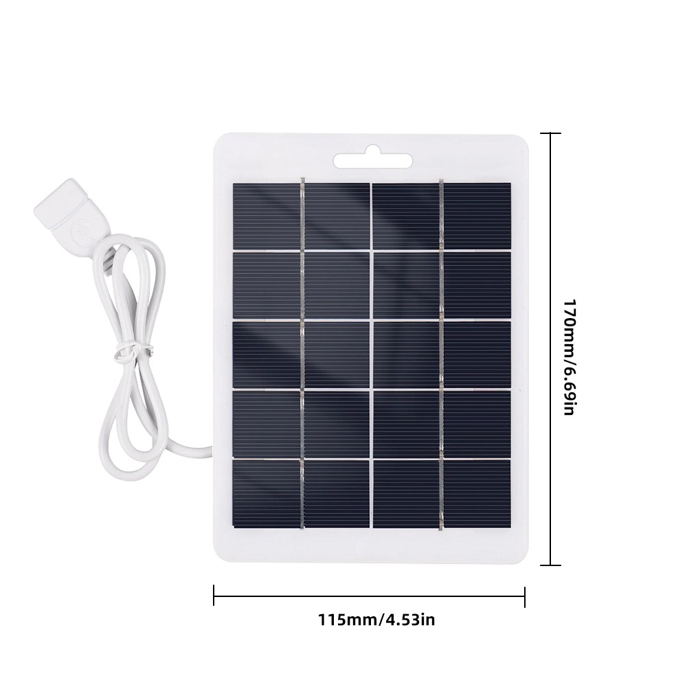 Portable 10W Solar Panel USB Charger Waterproof Phone Power Bank Camping Outdoor