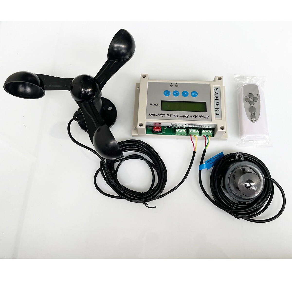 SZMWKJ Solar Tracking Single Axis Solar Tracker Controller W/ Wind Speed Sensor