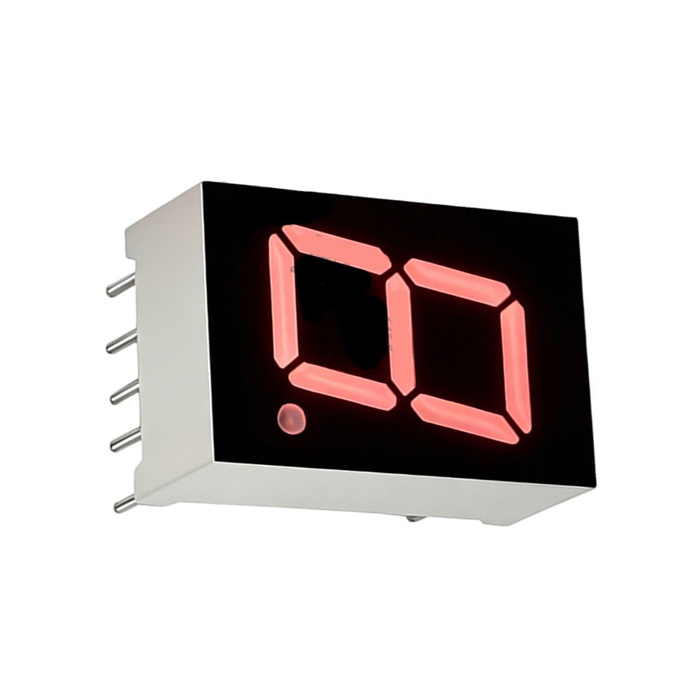 Digital Display Tube Red 1-Digit 0.3 0.39 0.5 Through Hole Mount Common Cathode