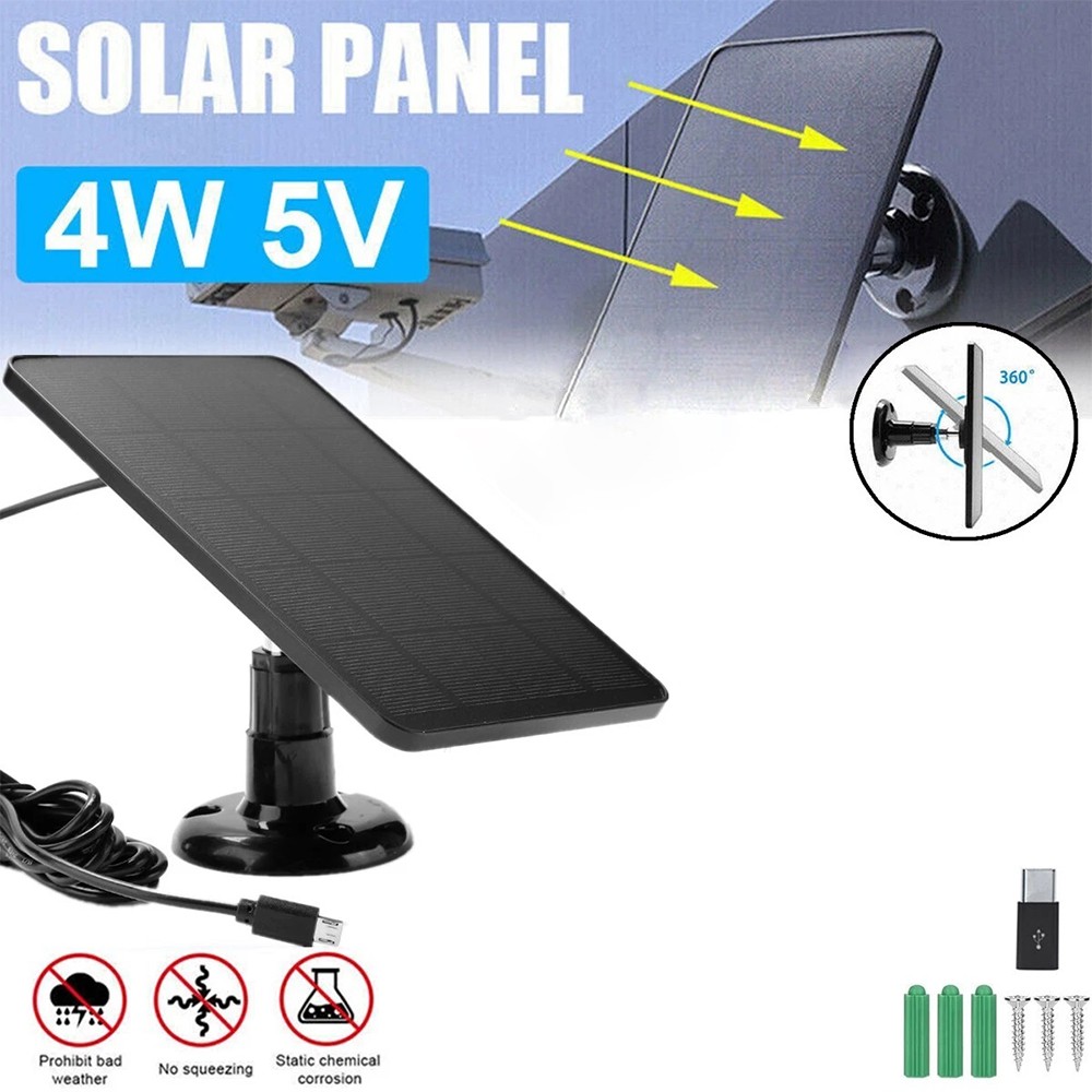 Solar Panel for Ring Spotlight Camera Security Cam Battery Charger Outdoor 13FT