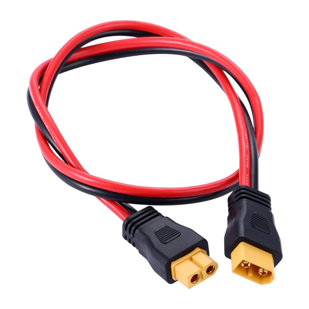 60cm XT60 Socket Connector 12AWG XT60 Adapter Extension Cable Plug and Play