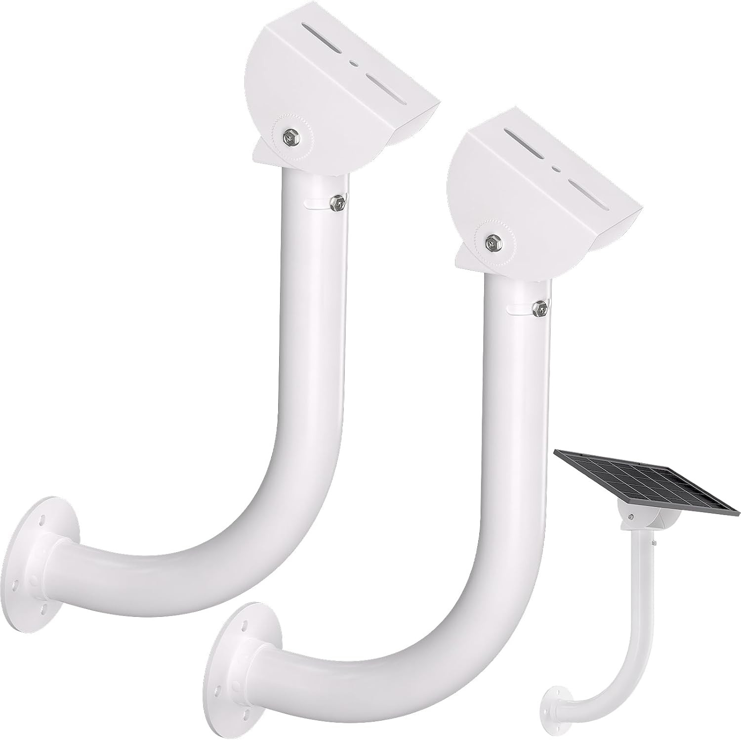 Universal 2 Pack Solar Panel Wall Mount Bracket – 30Cm L-Shape Mount with Adjust