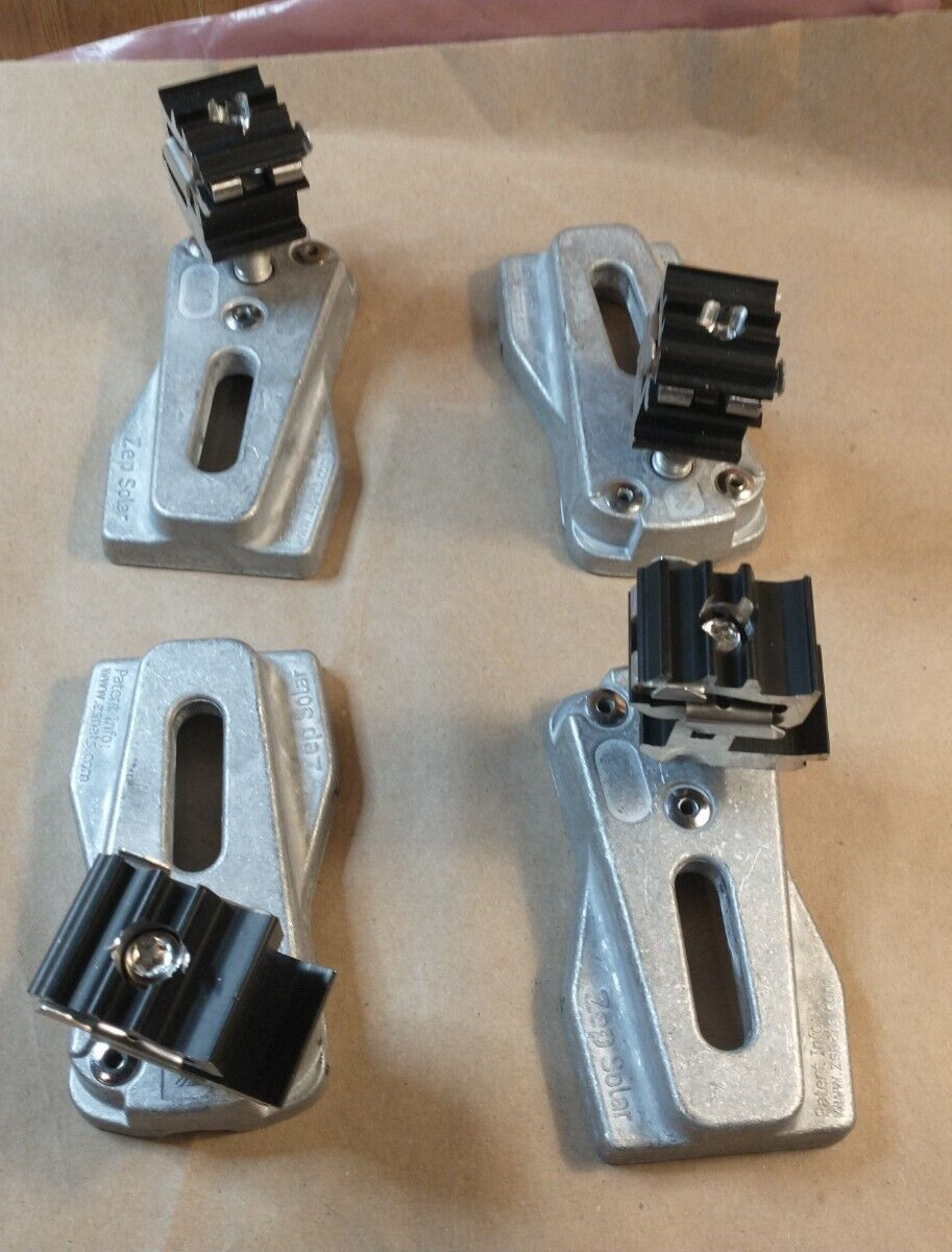 Lot of 4, Zep Solar Panel Leveling Foot, Grounding, V3, MH-007000-397