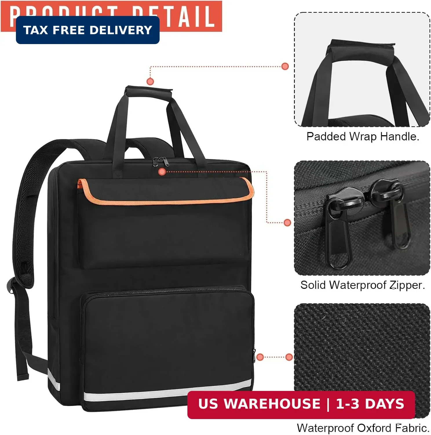 ORKELS Solar Panel Storage Bag, Travel Backpack Compatible with Jackery SolarSag