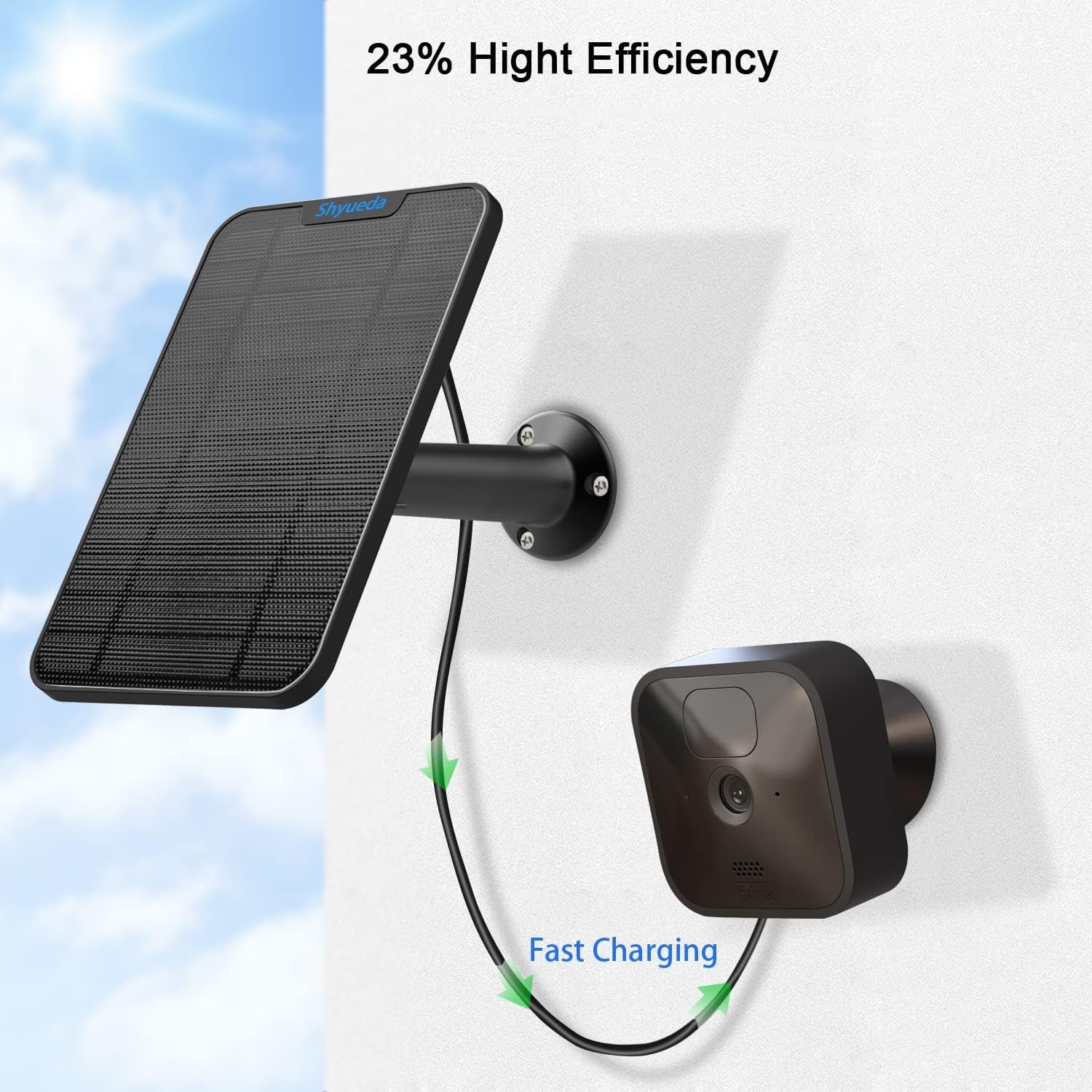 4W Solar Panel Charging Compatible with Blink 3rd Gen/XT/XT2Micro-USB Camera,…