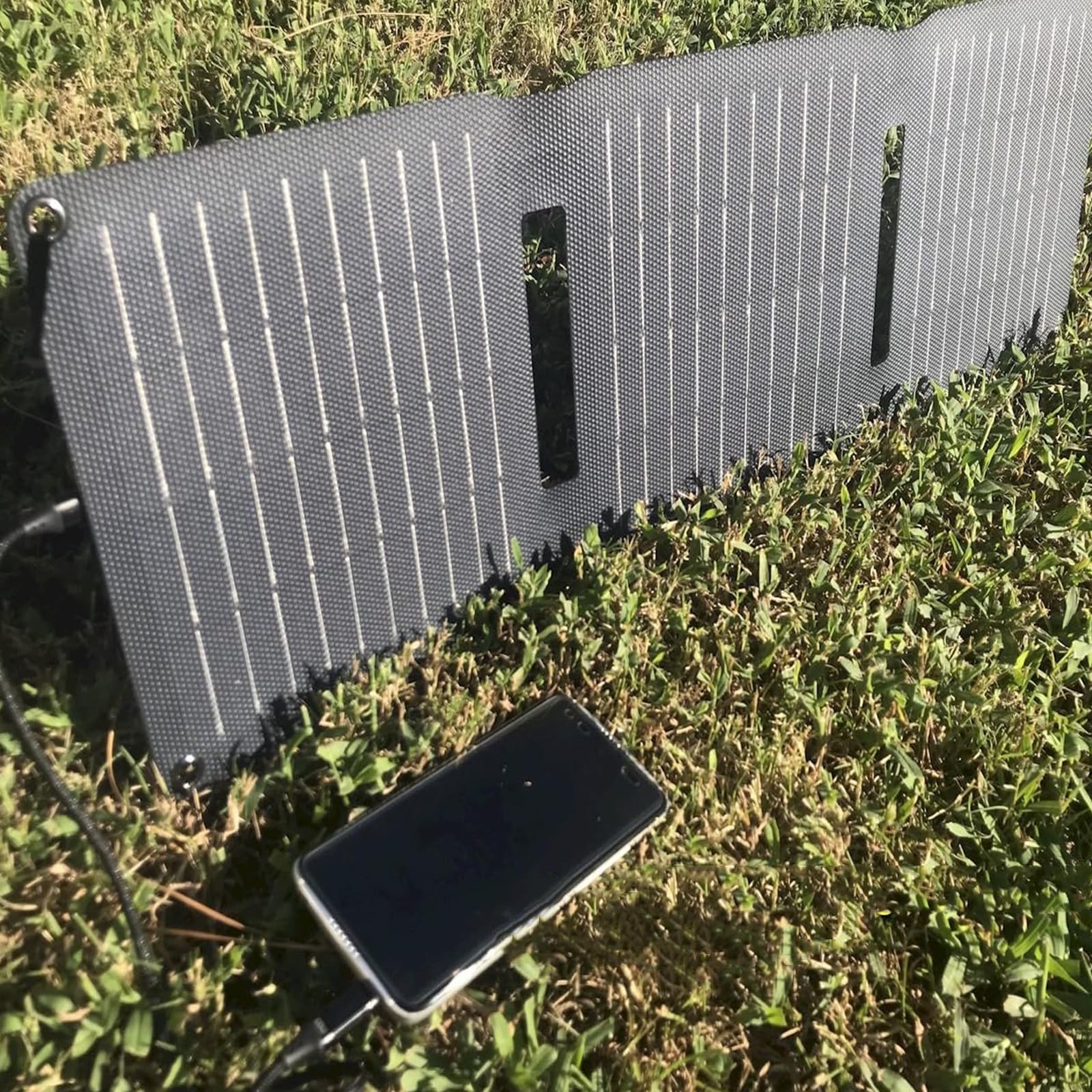 FlexSolar 20W Portable Solar Panel ETFE Foldable with 5V USB A C High Efficiency