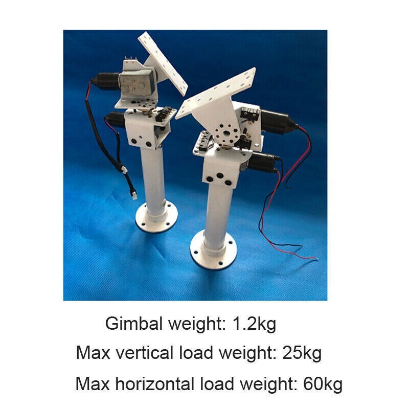 DC Dual-axis Gimbal For Solar Tracking Monitor Large Load High Torque X/ Y-axis-