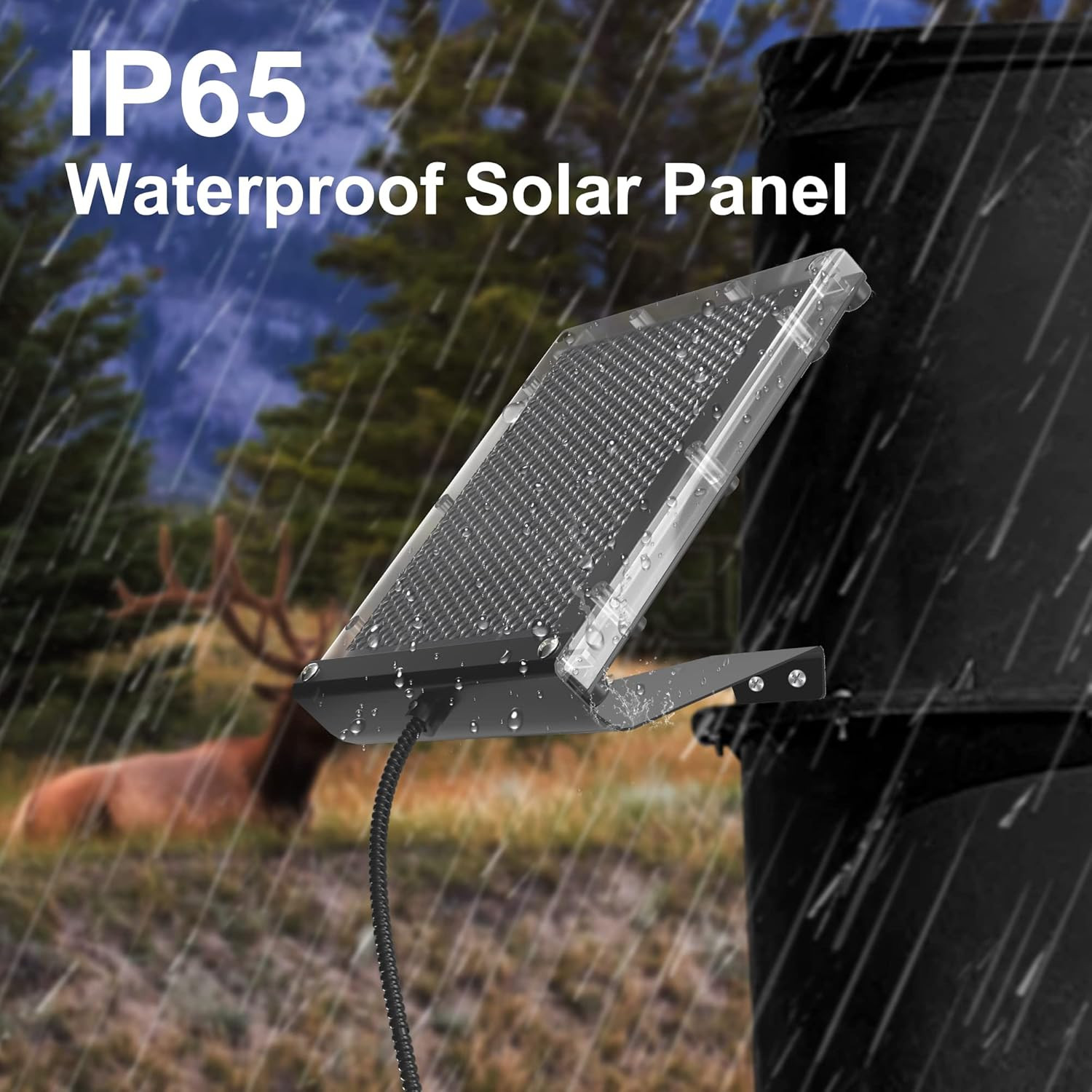 POWOXI 6V 1.5W Solar Panel to Recharge Deer Feeder Battery Waterproof Outdoor