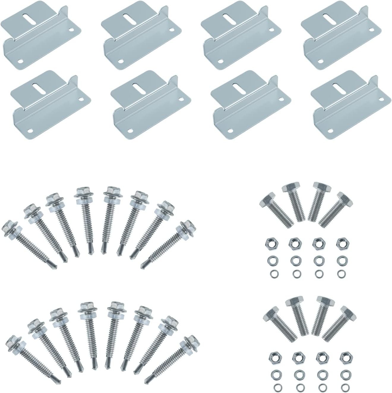 Solar Panel Mount Z Brackets, 2 Sets 8 Units Solar Panel Mounting Brackets, L…