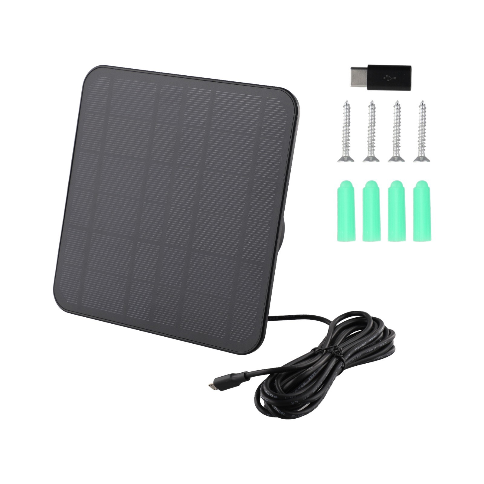 Monocrystalline Silicon Solar Panel for Ring Video Doorbell 5V 1A Output