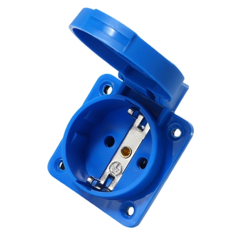 Outdoor Electrical Socket with Safety Protections for Industrial Applications