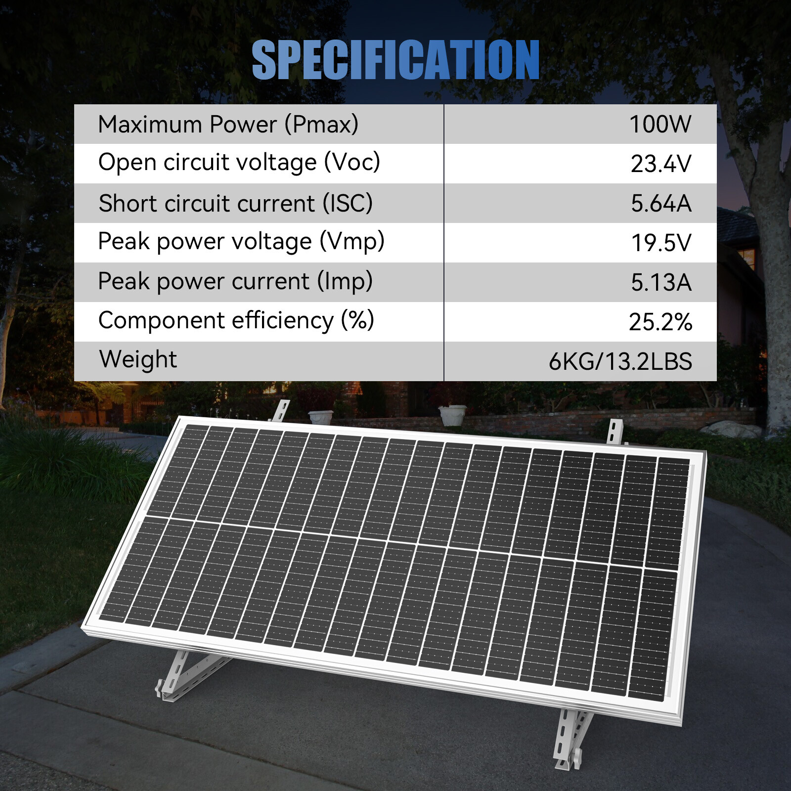 Rvpozwer 100W 200W 400W 12V/24V Mono Solar Panel 18BB Cell RV Home Off Grid US