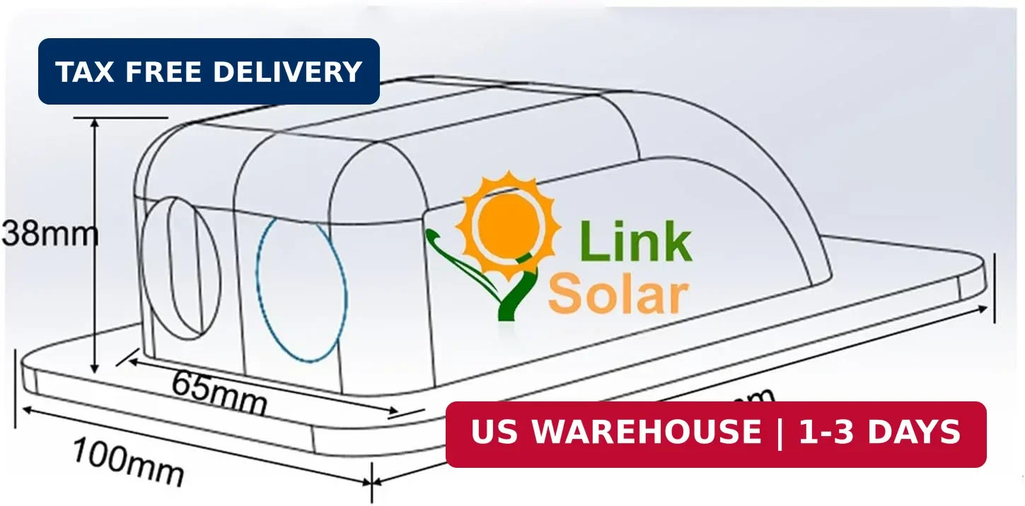 LINKSOLAR Weatherproof ABS Solar Double Cable Entry Gland,Curved Cable Connector