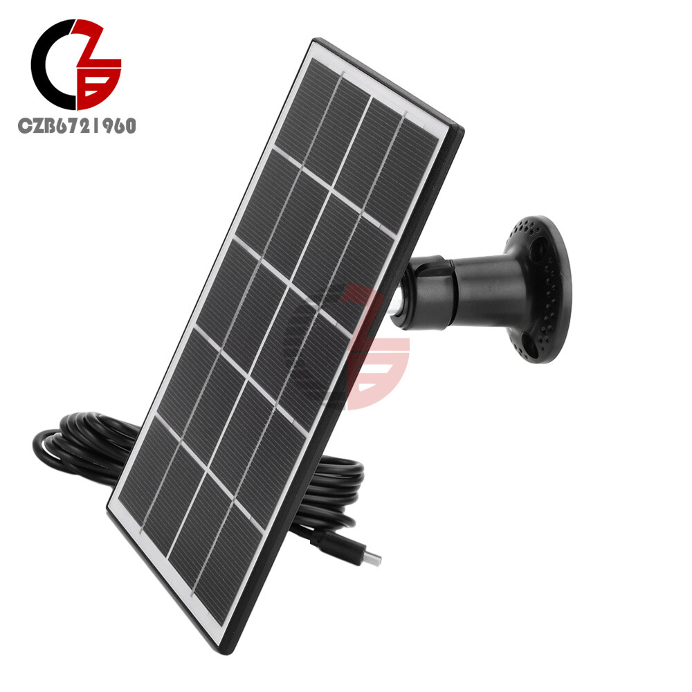 8W 5V Microcrystal Solar Panel with Mounting Brackets Security Camera Water Pump