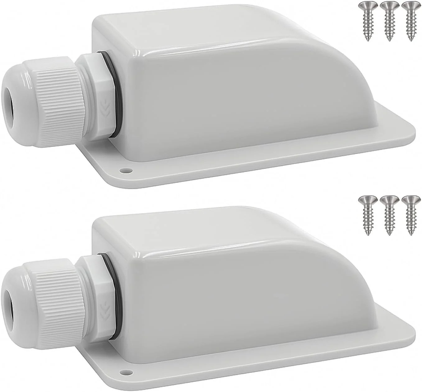 Gebildet White Waterproof Solar Cable Entry Gland, Single Cable Entry Gland for