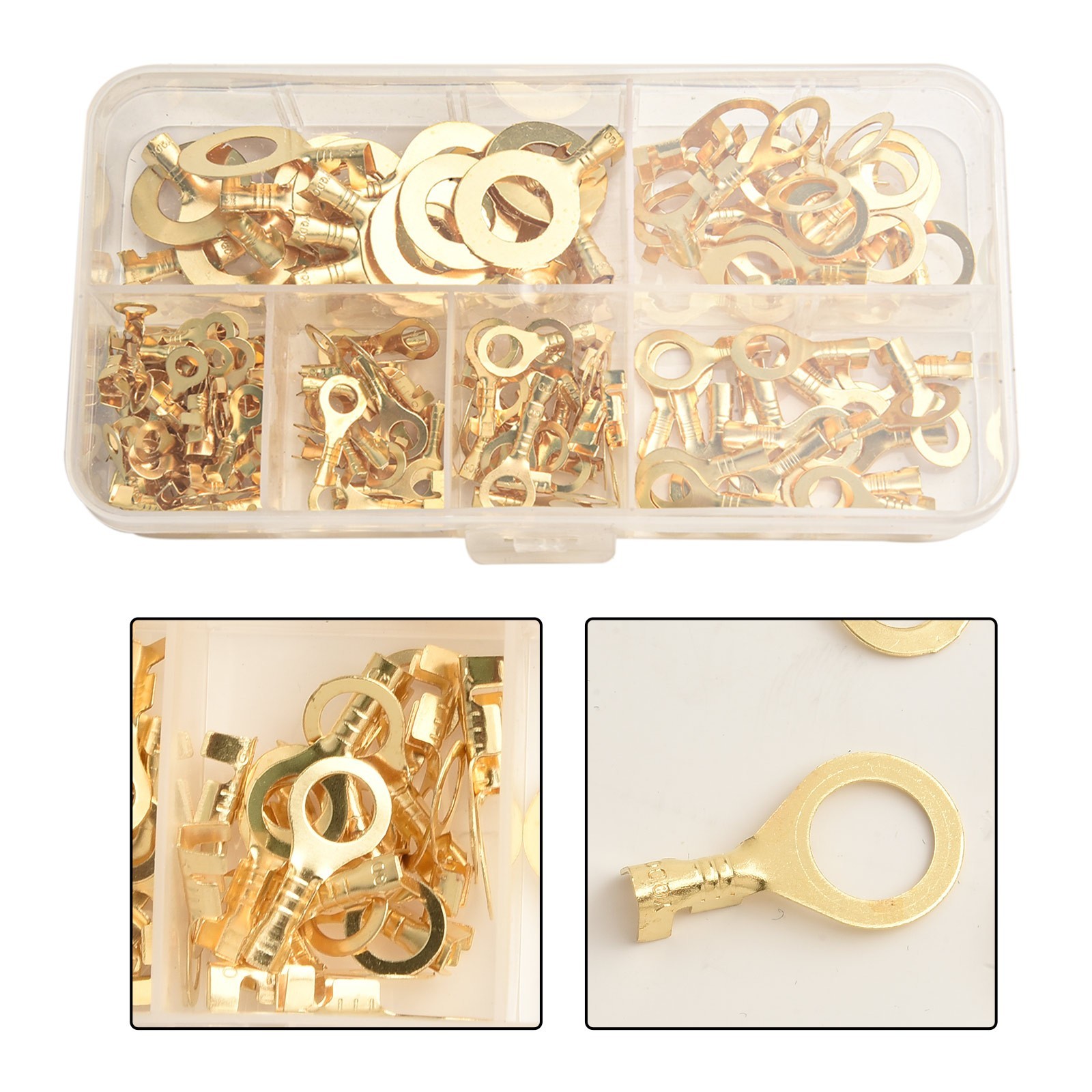 Cable Wire Connector Bare Terminal 150PCS Brass Material Manual Measurement