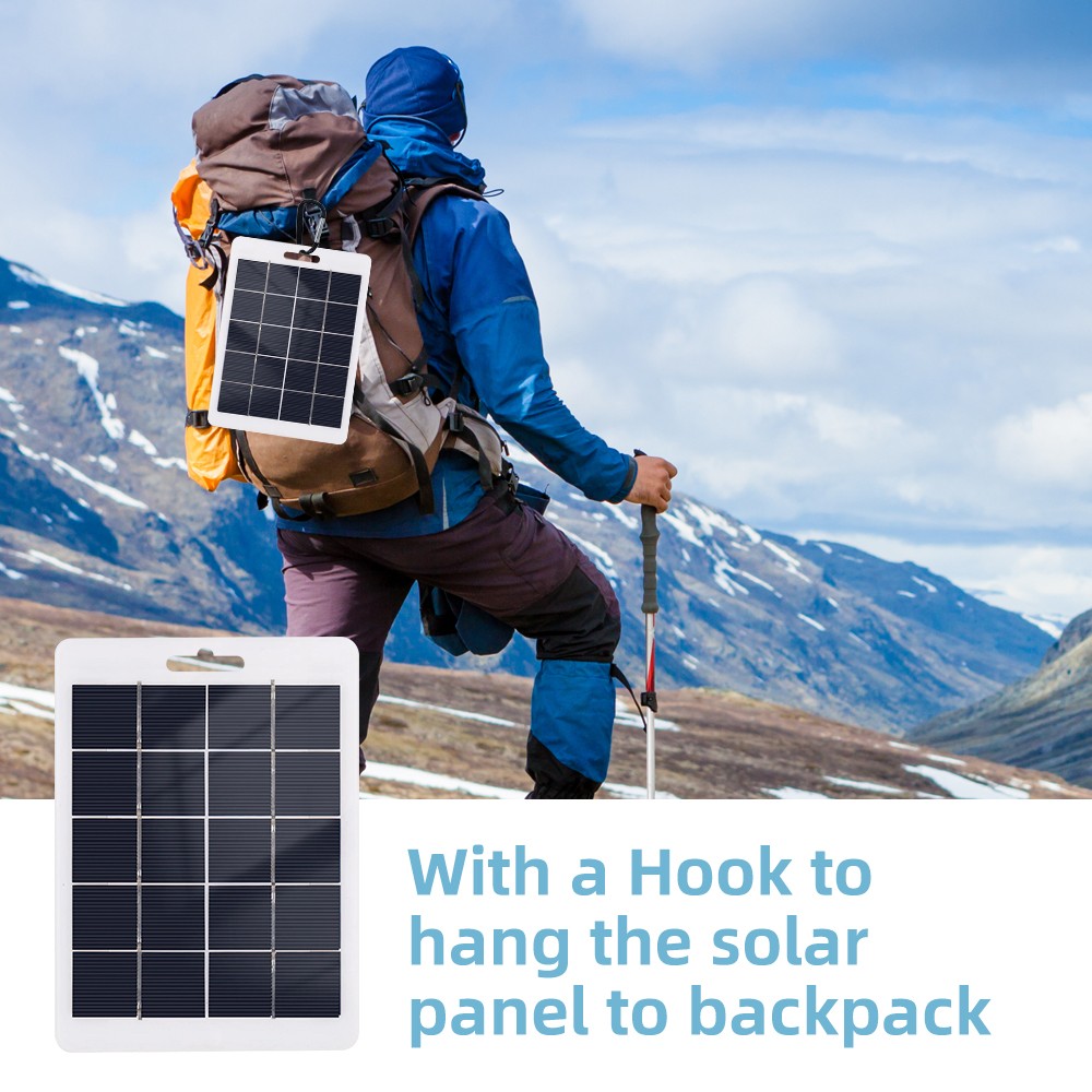 20W 5V Solar Panel Power USB Phone Charger For Outdoor Camping Hiking Travel