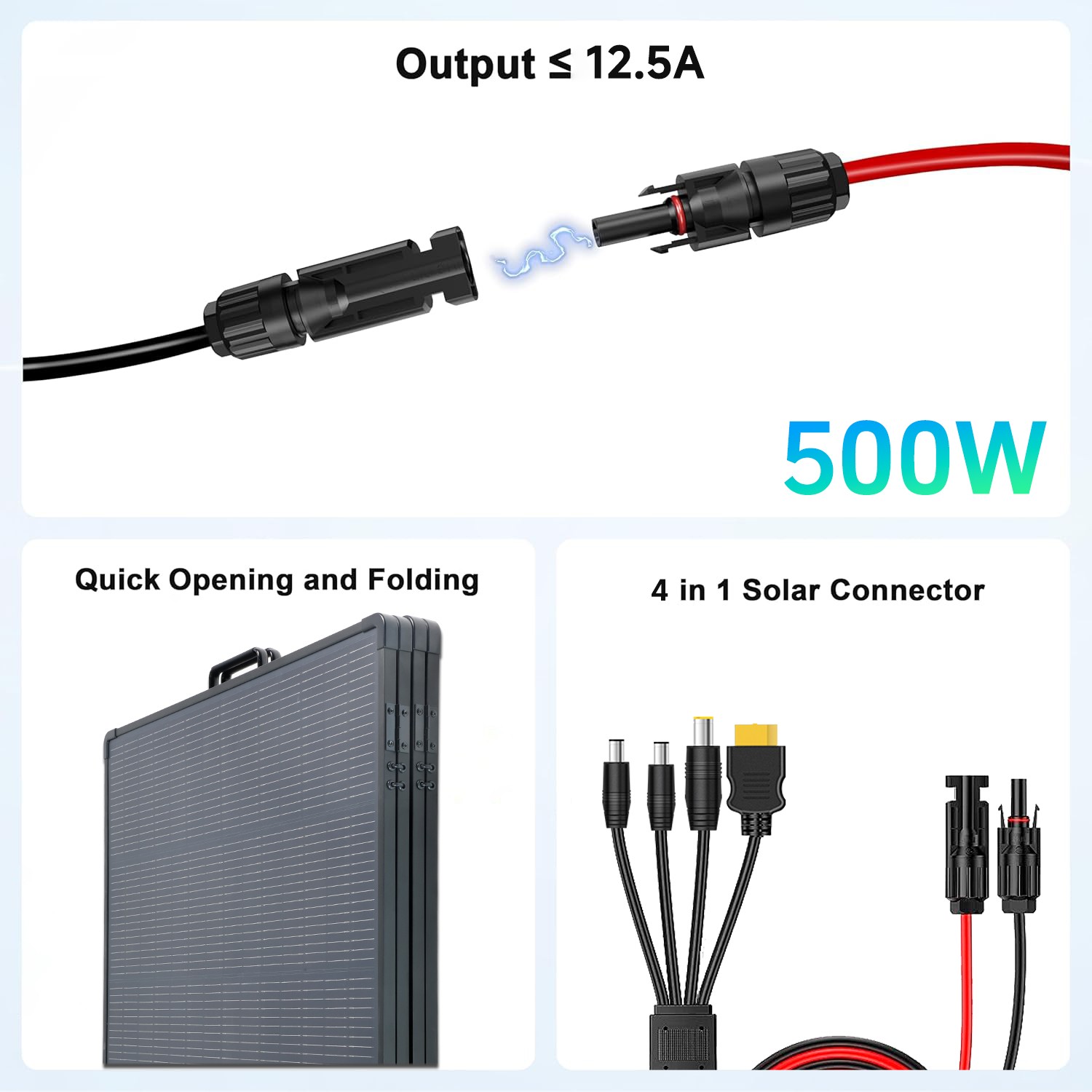 Solar Panel 500W 400W 300W 200W Mono 7-layer Laminated Foldable for Motorhome HQ