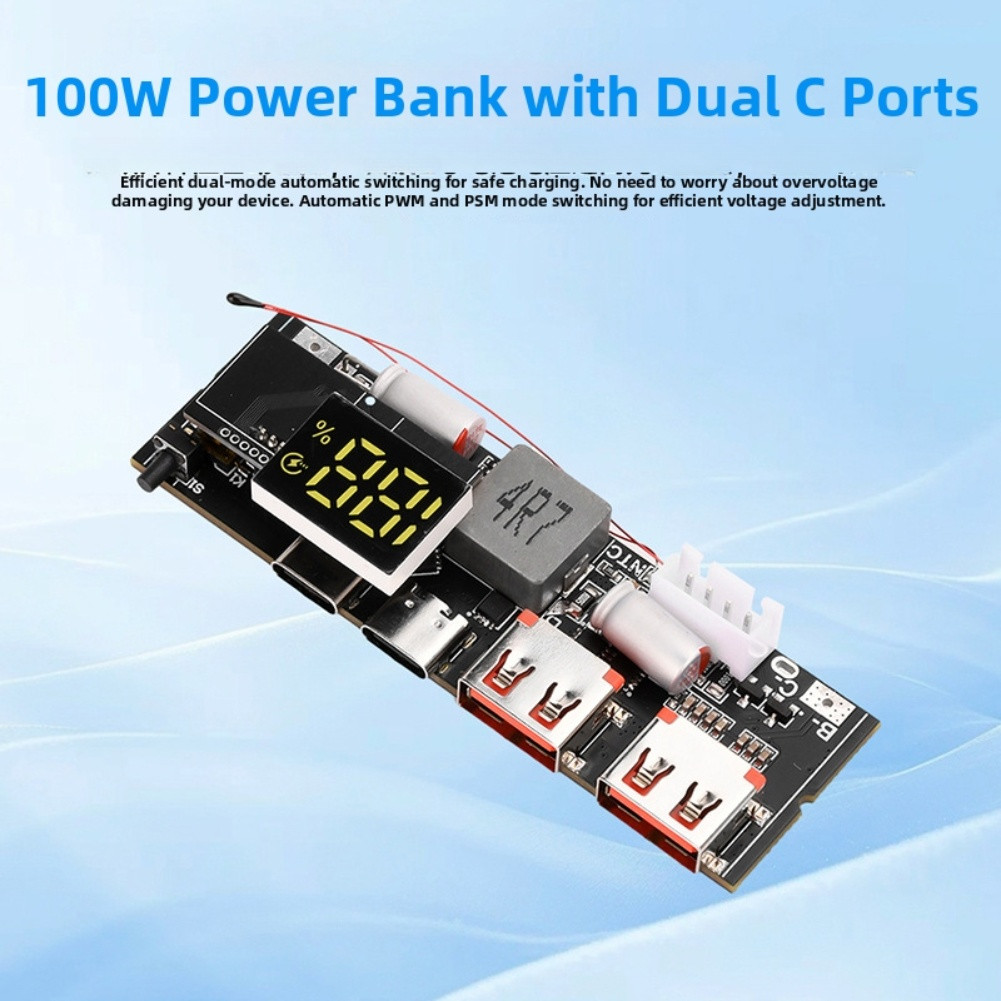 Power Bank Module Overcurrent Protection For Smartphones USB-C PD Input/output