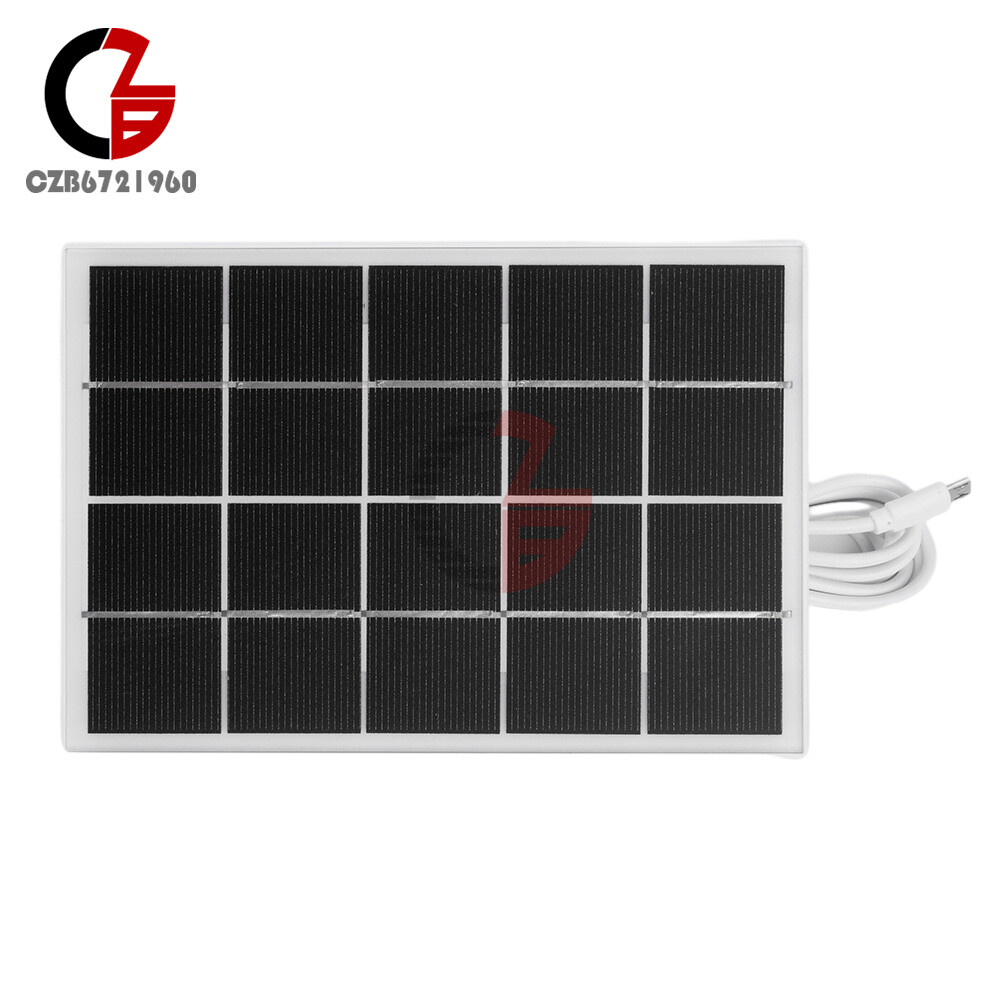 8W 5V Microcrystal Solar Panel with Mounting Brackets Security Camera Water Pump